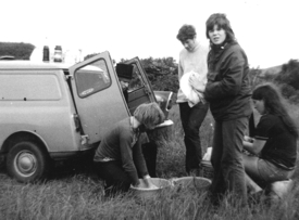 Paul, Rob, Dawn & Helen wash up